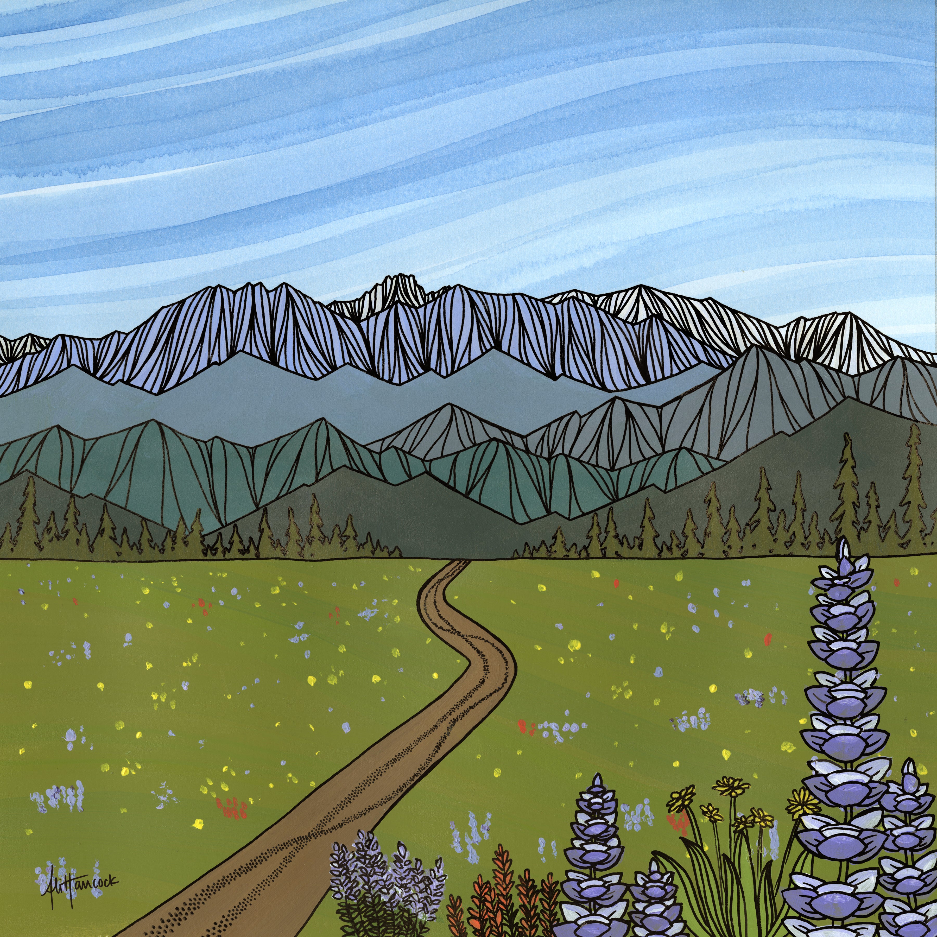 Berms through Balsamroot